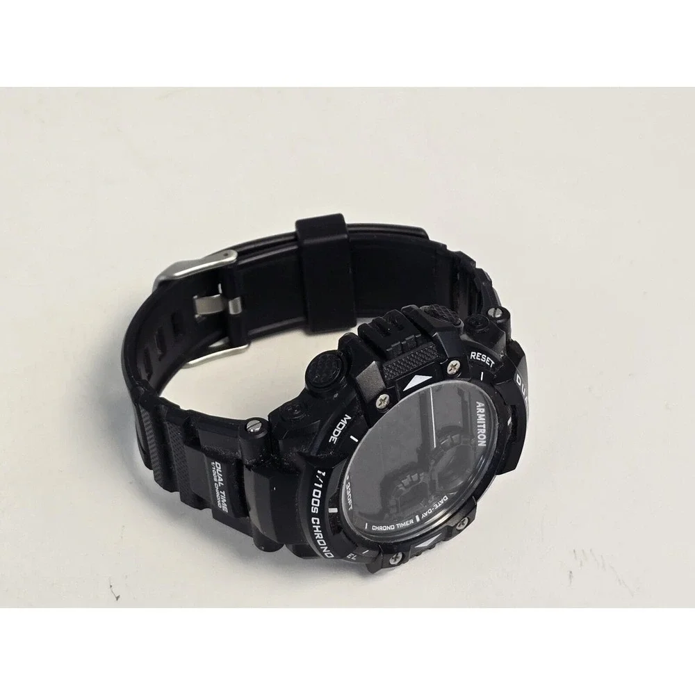 ARMITRON 330ft WATCH FOR MEN BLACK CAMOUFLAGE PRO SPORT CHRONO MD13284